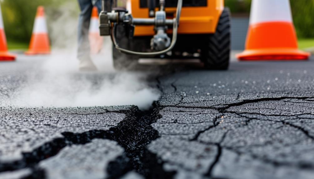 crack sealing for pavement